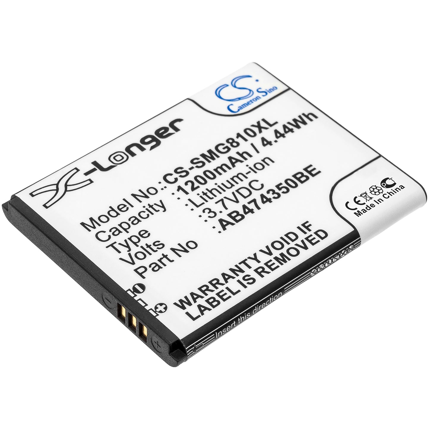 CS-SMG810XL Replacement Battery – Compatible with B5722 Duos, BT-B7732, Galaxy 5, Galaxy Europa, Galaxy Player 5.8, Galaxy S WIFI 4.0, GT-B5722, GT-B5722C, GT-B7722, GT-B7732, GT-C3610c, GT-I5500, GT-i5503, GT-i5503t, GT-i6320c, GT-i6330, GT-i7110, GT-i8510, Highlight T749, i7110 Pilot, INNOV8, SGH-D780, SGH-D788, SGH-G810, SGH-G810C, SGH-G818E, SGH-i550, SGH-i550A, SGH-i558, SGH-I560, SGH-I568, SGH-i688, SGH-i8510, SGH-T749, SGH-W509, SGH-W699, SGH-W709, YP-GB1