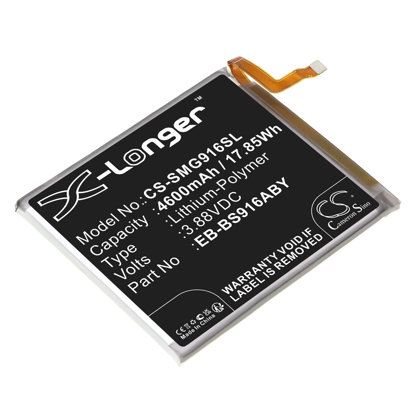 CS-SMG916SL Replacement Battery – Compatible with Galaxy S23 Plus, Galaxy S23+, SM-S9160, SM-S916B, SM-S916B/DS, SM-S916E, SM-S916E/DS, SM-S916N, SM-S916U, SM-S916U1, SM-S916W