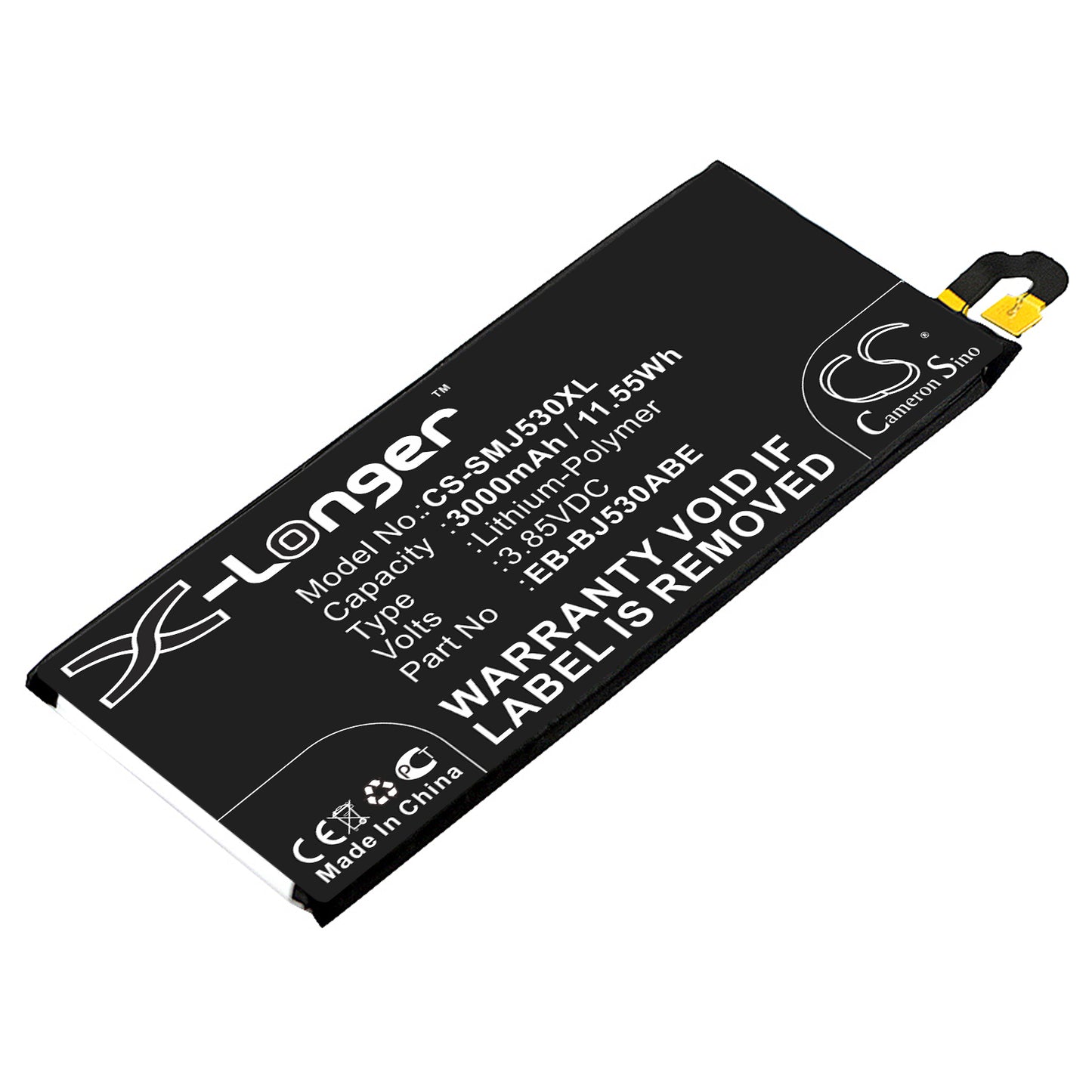 3.85V 3000mAh/11.55Wh Li-Polymer Mobile/SmartPhone Battery for Samsung