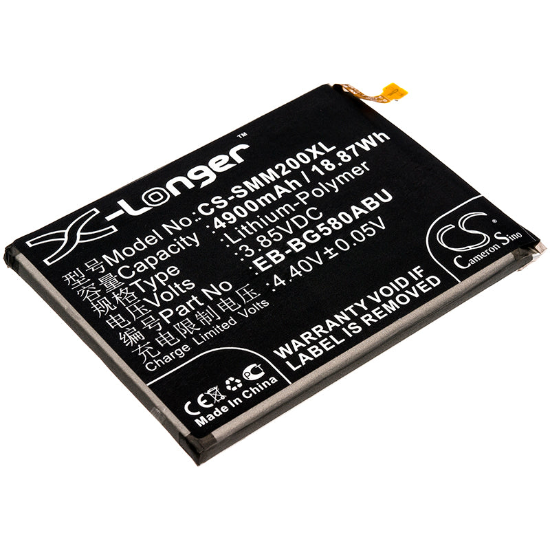 CS-SMM200XL Replacement Battery – Compatible with Galaxy A40s, Galaxy A40s 2019, Galaxy M20, Galaxy M30, M20 Duos, M20 Duos TD-LTE, SM-A3050/DS, SM-A3058/DS, SM-M205, SM-M205F/DS, SM-M305F/DS