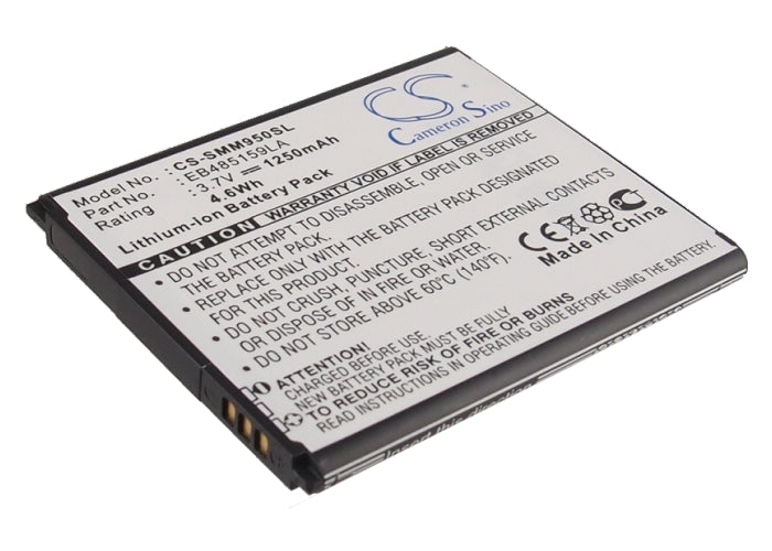 3.7V 1250mAh/4.62Wh Li-ion Mobile/SmartPhone Battery for Samsung