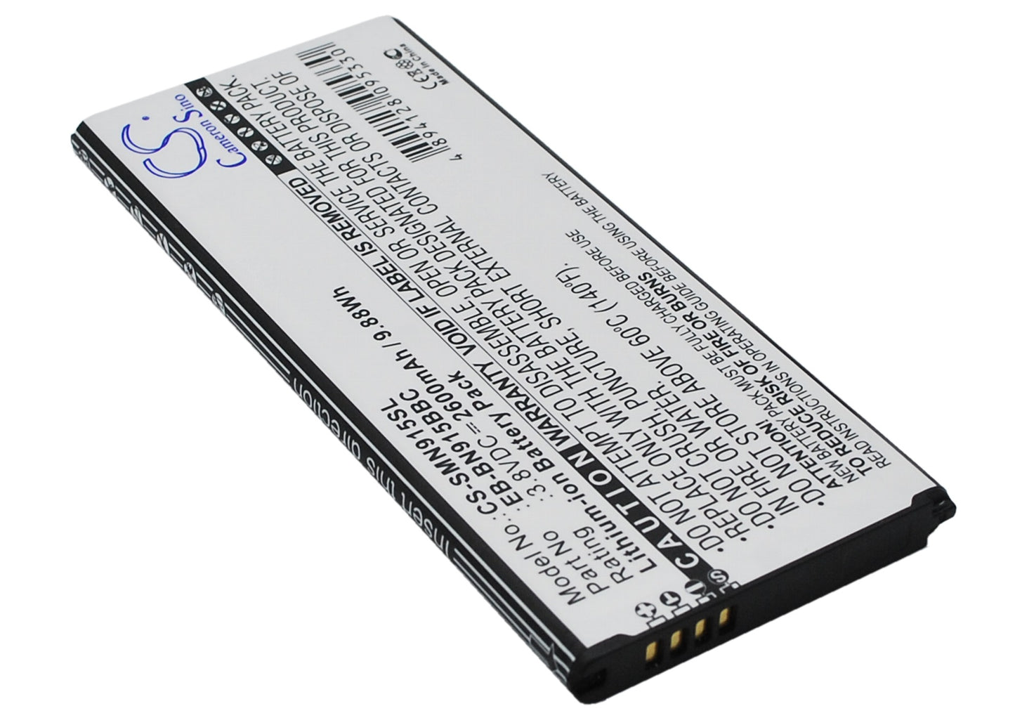 3.8V 2600mAh/9.88Wh Li-ion Mobile/SmartPhone Battery for Samsung