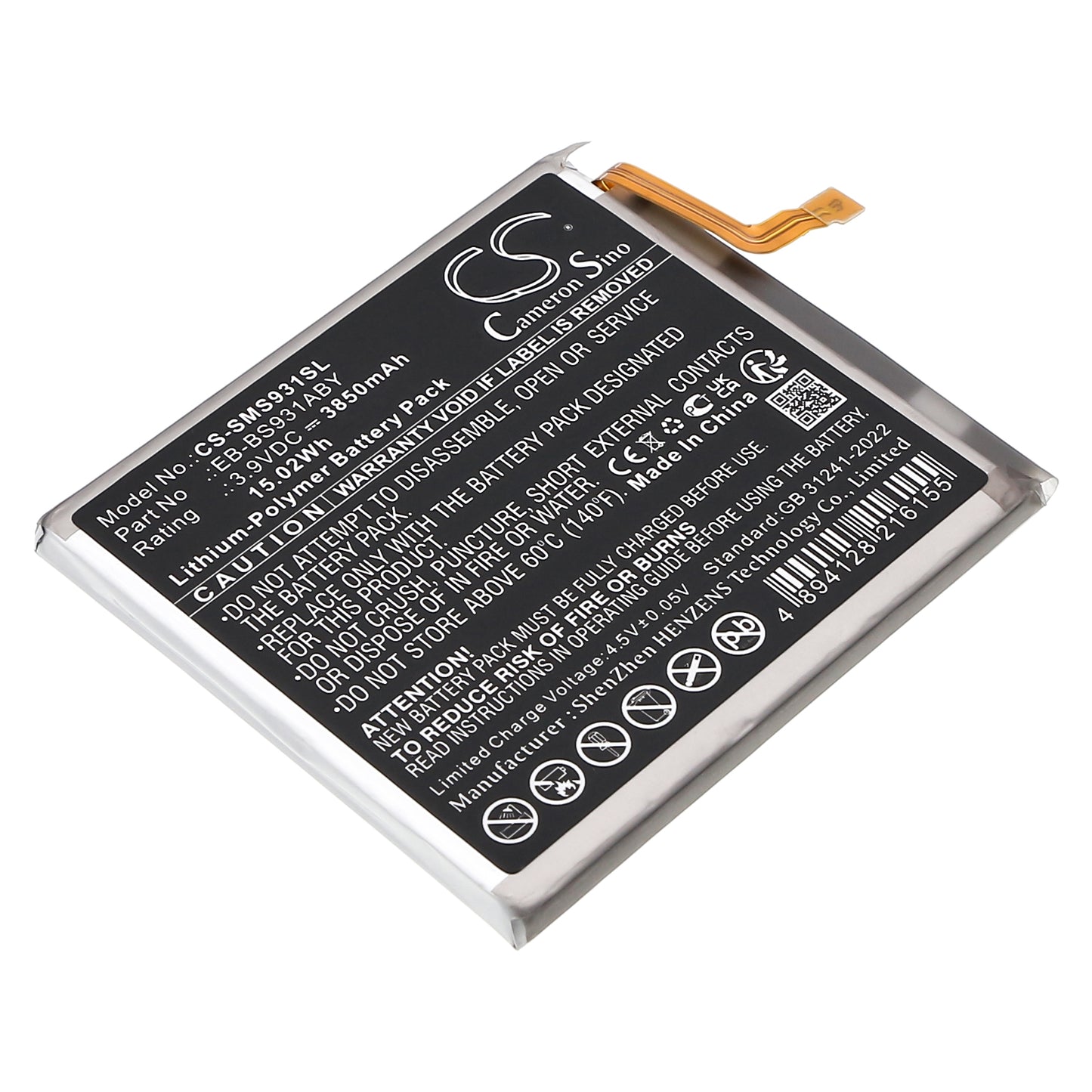 CS-SMS931SL Replacement Battery – Compatible with Galaxy S25 5G, SM-S9310, SM-S931B, SM-S931B/DS, SM-S931D, SM-S931J, SM-S931N, SM-S931Q, SM-S931U, SM-S931U1, SM-S931W, SM-S931Z