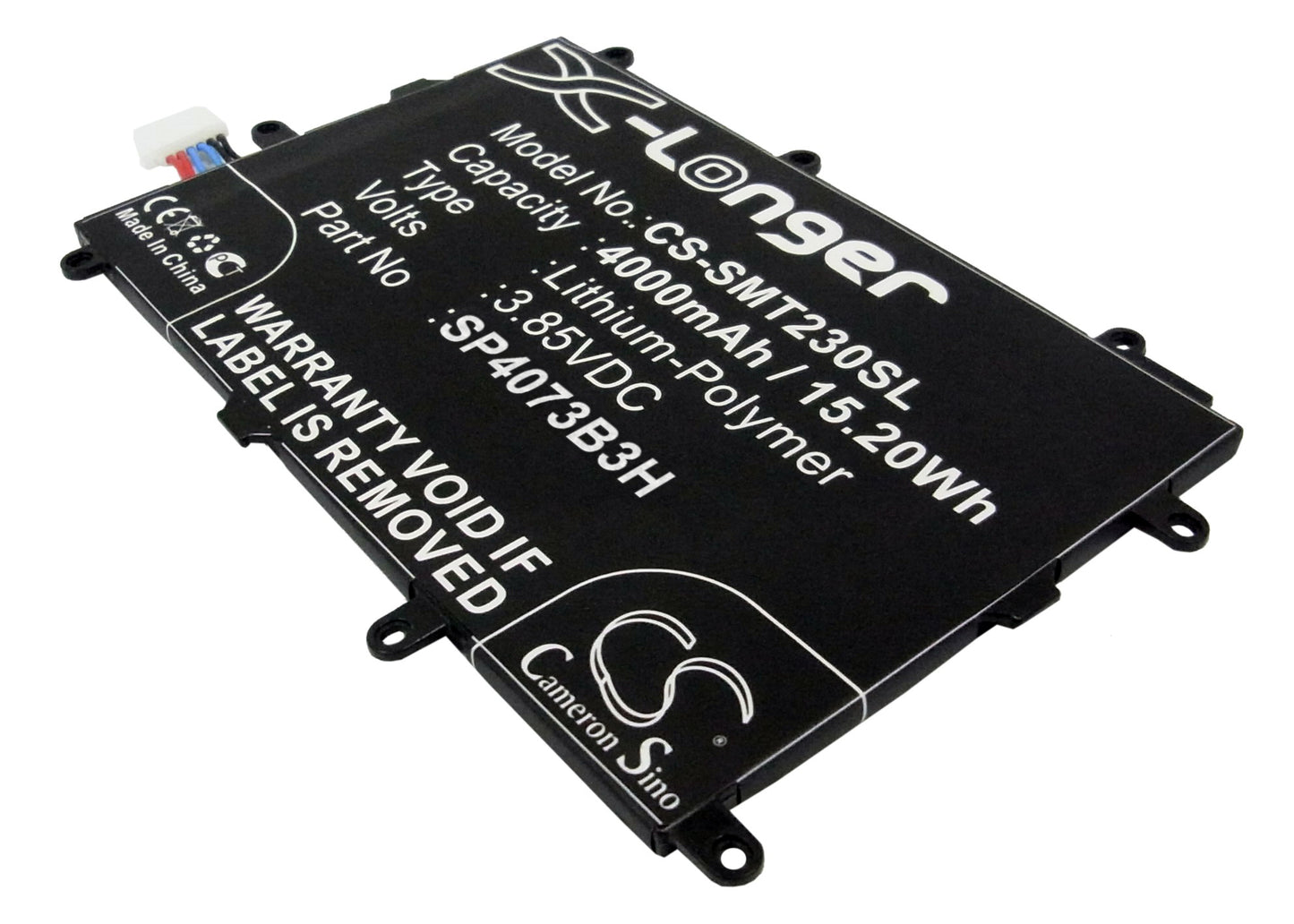 3.85V 4000mAh/15.20Wh Li-Polymer Tablet Battery for Samsung