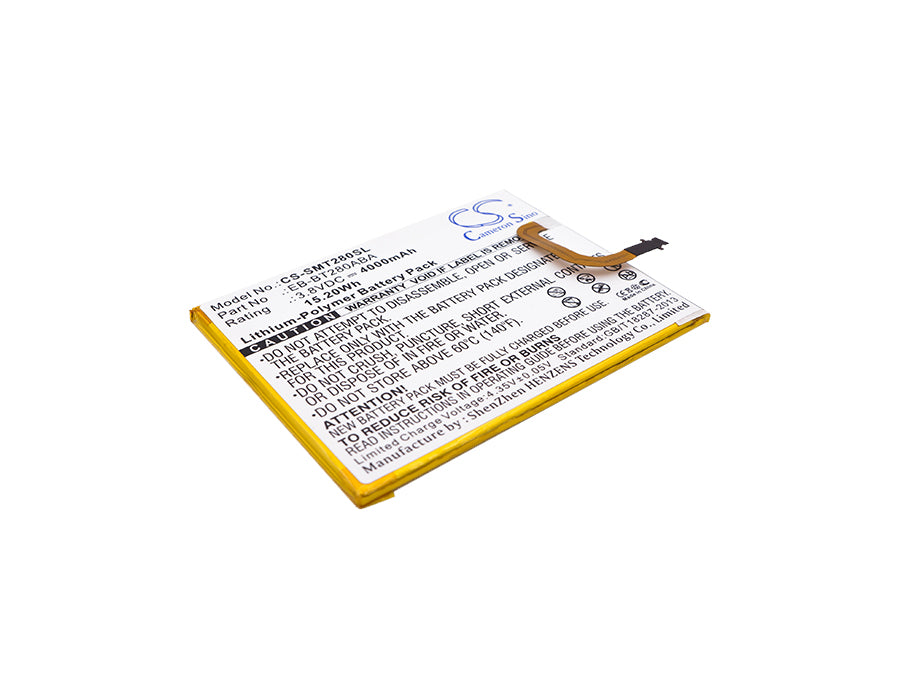 3.8V 4000mAh/15.20Wh Li-Polymer Tablet Battery for Samsung