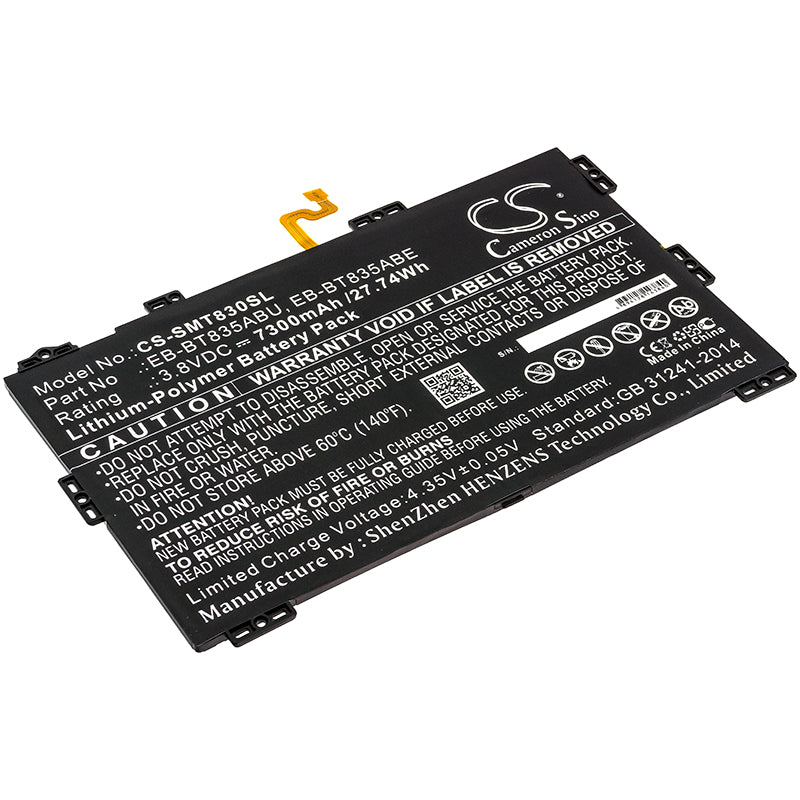 3.8V 7300mAh/27.74Wh Li-Polymer Tablet Battery for Samsung