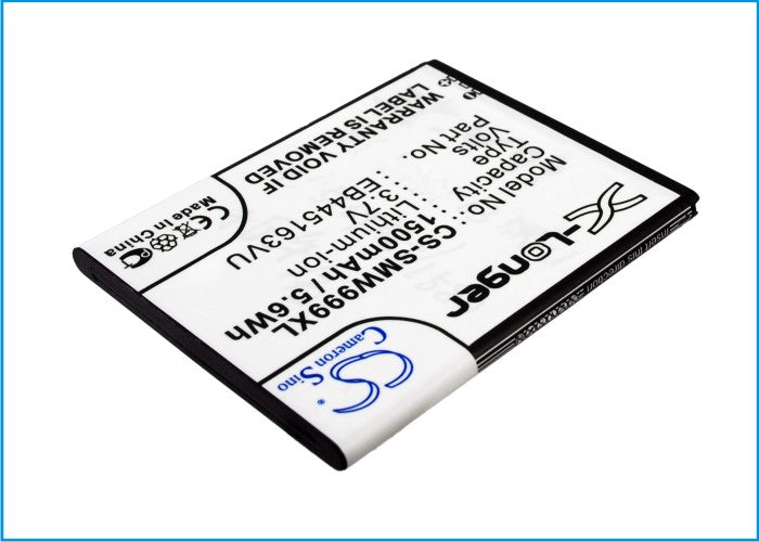 3.7V 1500mAh/5.6Wh Li-ion Mobile/SmartPhone Battery for Samsung