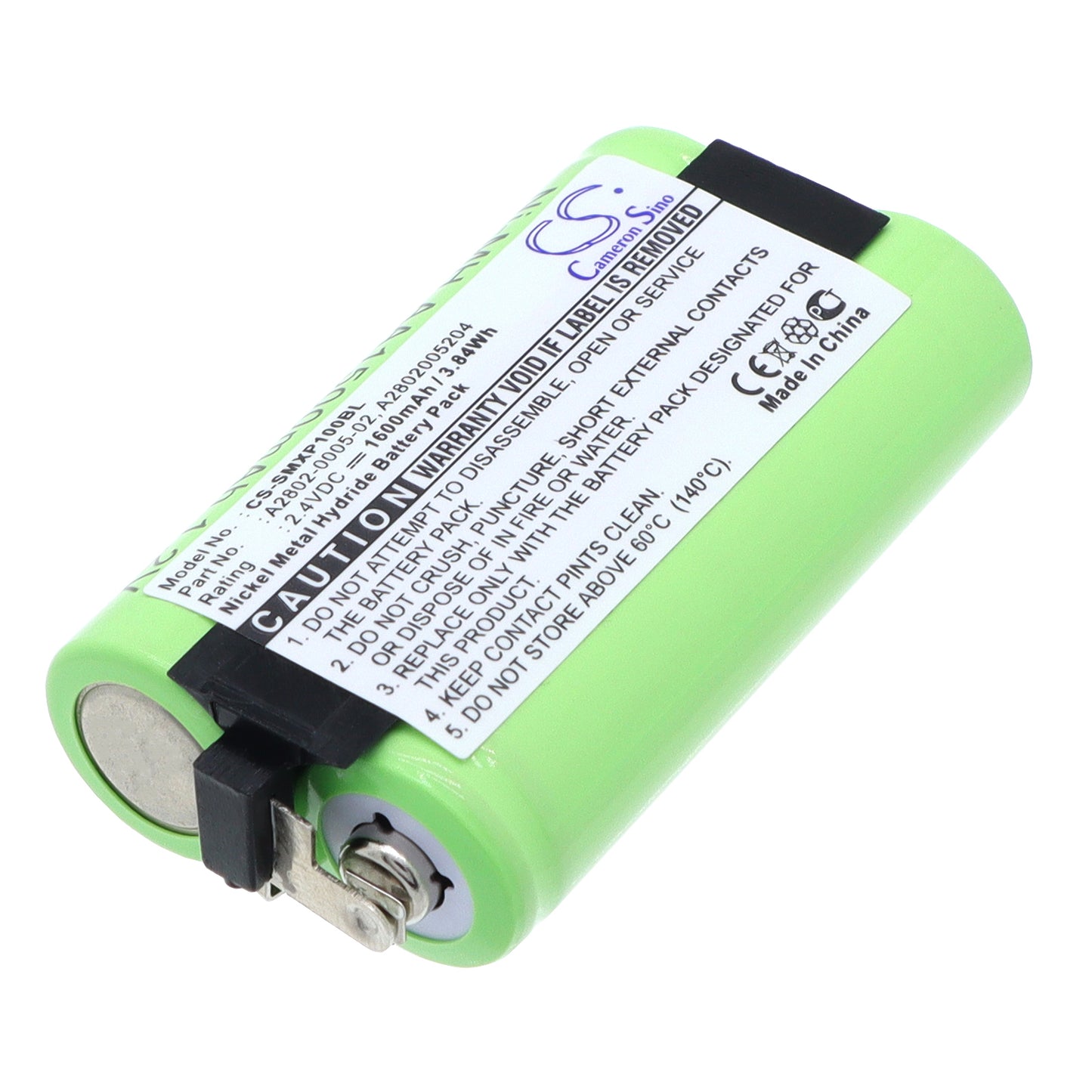 2.4V 1600mAh Ni-MH Barcode/Scanner Battery for Psion