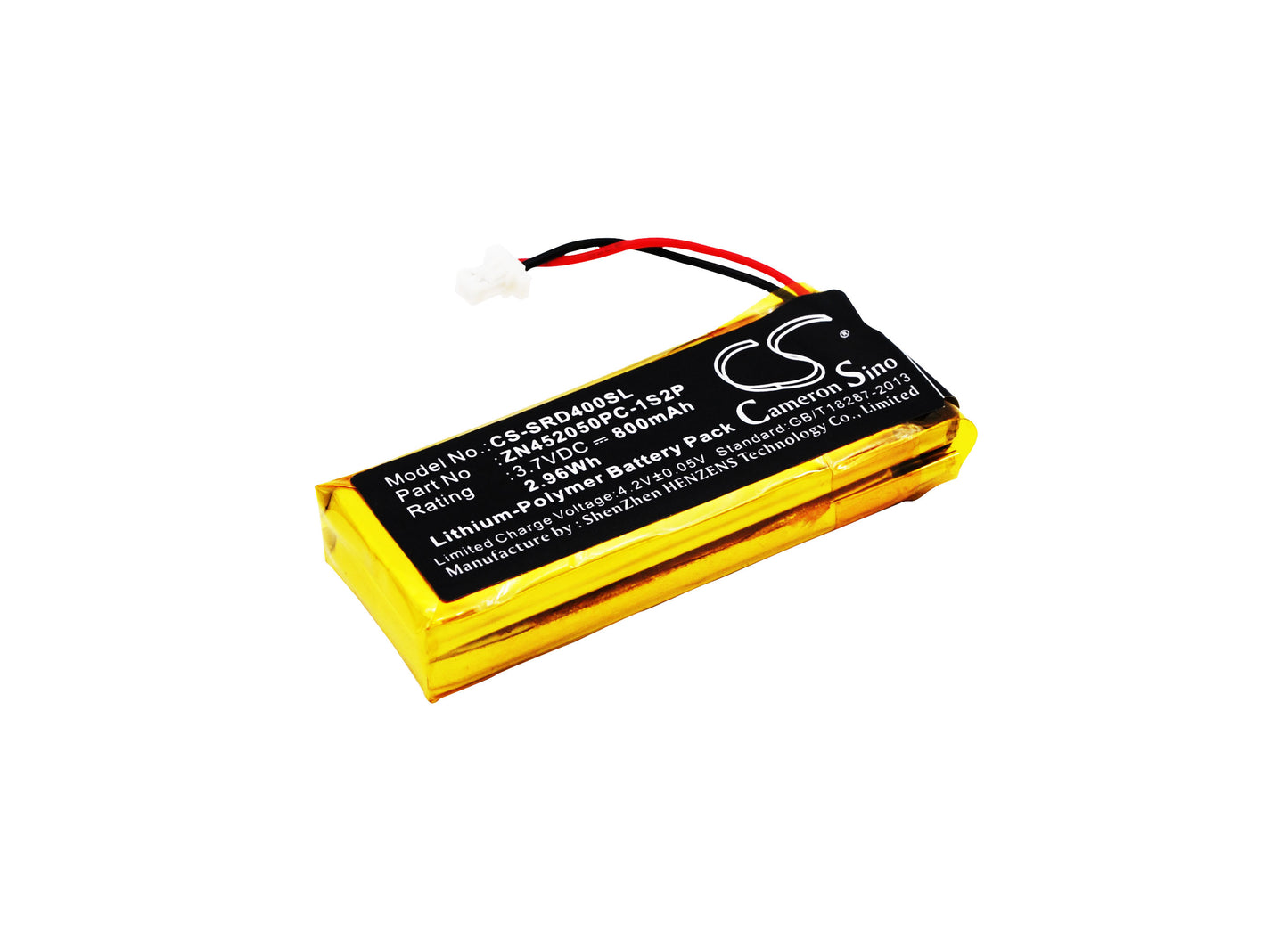 3.7V 800mAh/2.96Wh Li-Polymer Wireless Headset Battery for Cardo