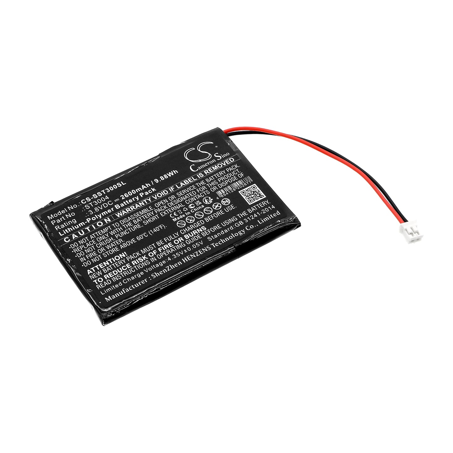 CS-SST300SL Replacement Battery – Compatible with 10x Magnification, 5" Sensor Makeup Mirror, ST3004 Vanity Mirror, ST3010
