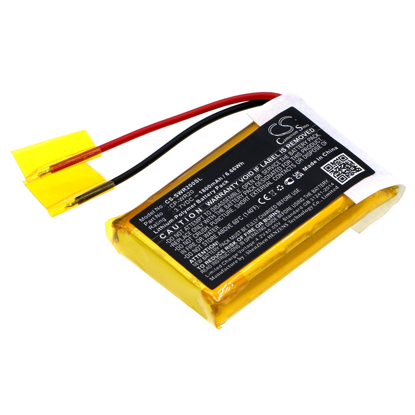 CS-SWR200SL Replacement Battery – Compatible with WR20, WR20 Remote Commander