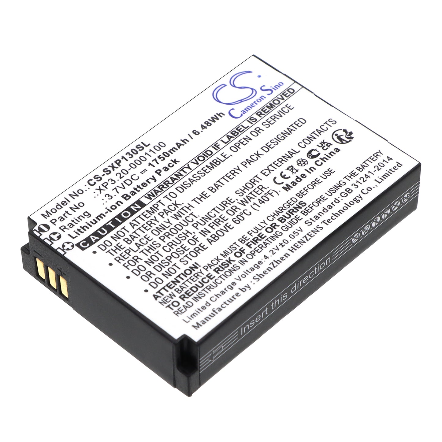 3.7V 1750mAh/6.48Wh Li-ion Mobile/SmartPhone Battery for SEALS