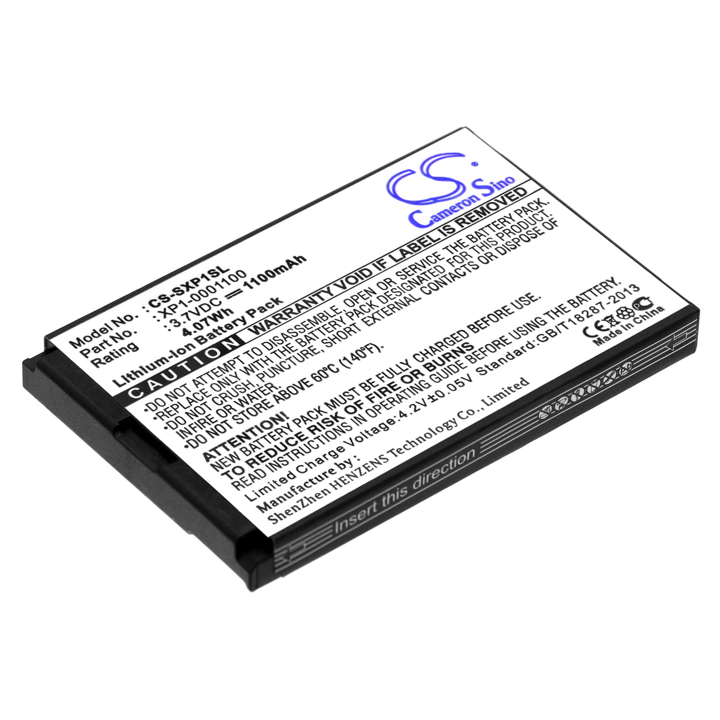 3.7V 1100mAh/4.07Wh Li-ion Mobile/SmartPhone Battery for JCB