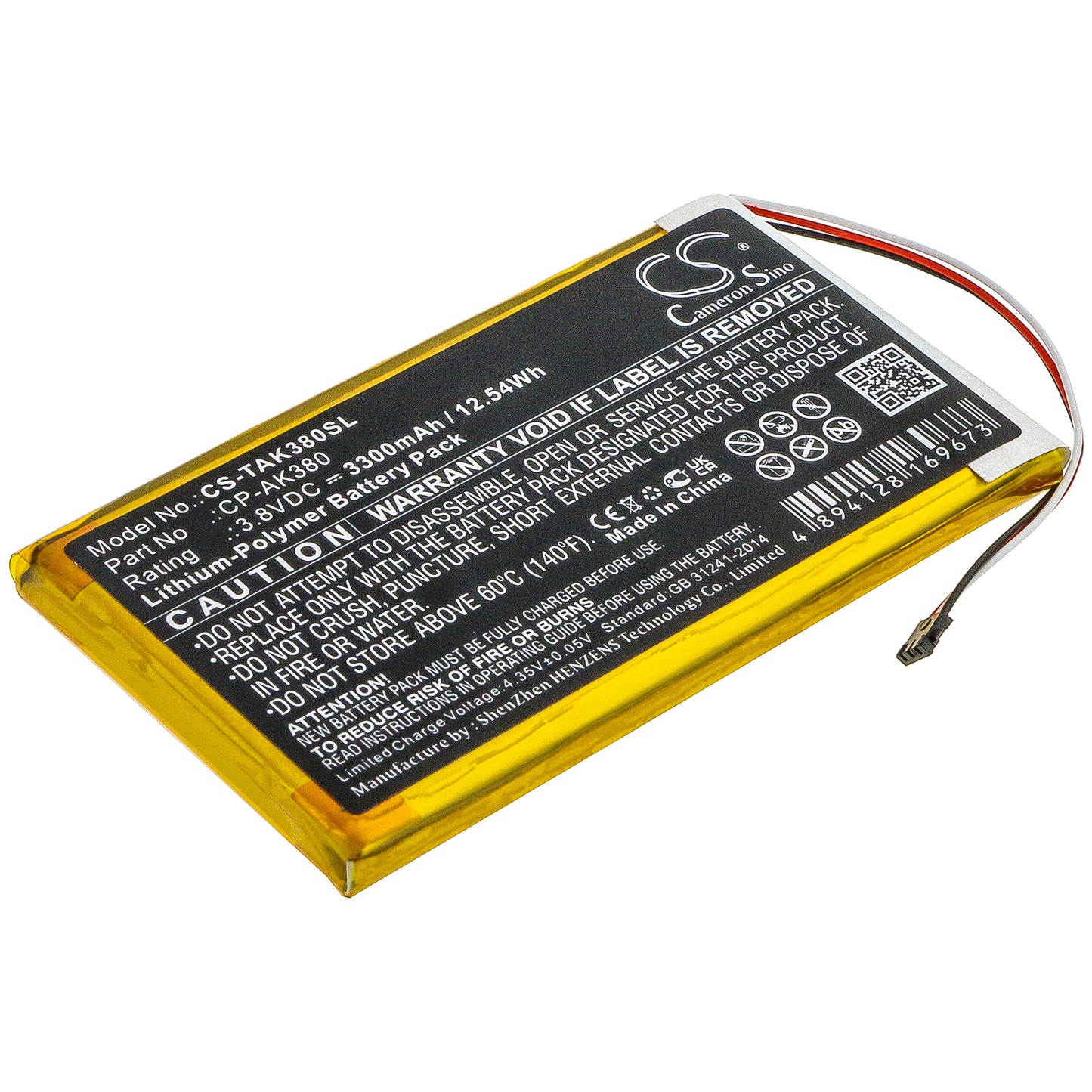 CS-TAK380SL Replacement Battery – Compatible with AK300, AK380