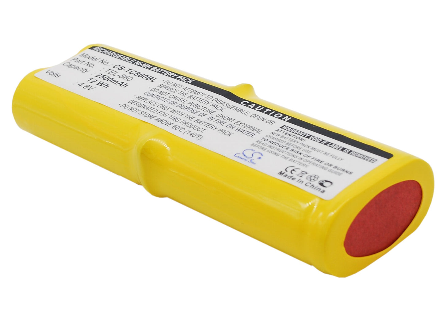 4.8V 2500mAh/12.00Wh Ni-MH Barcode/Scanner Battery for Telxon