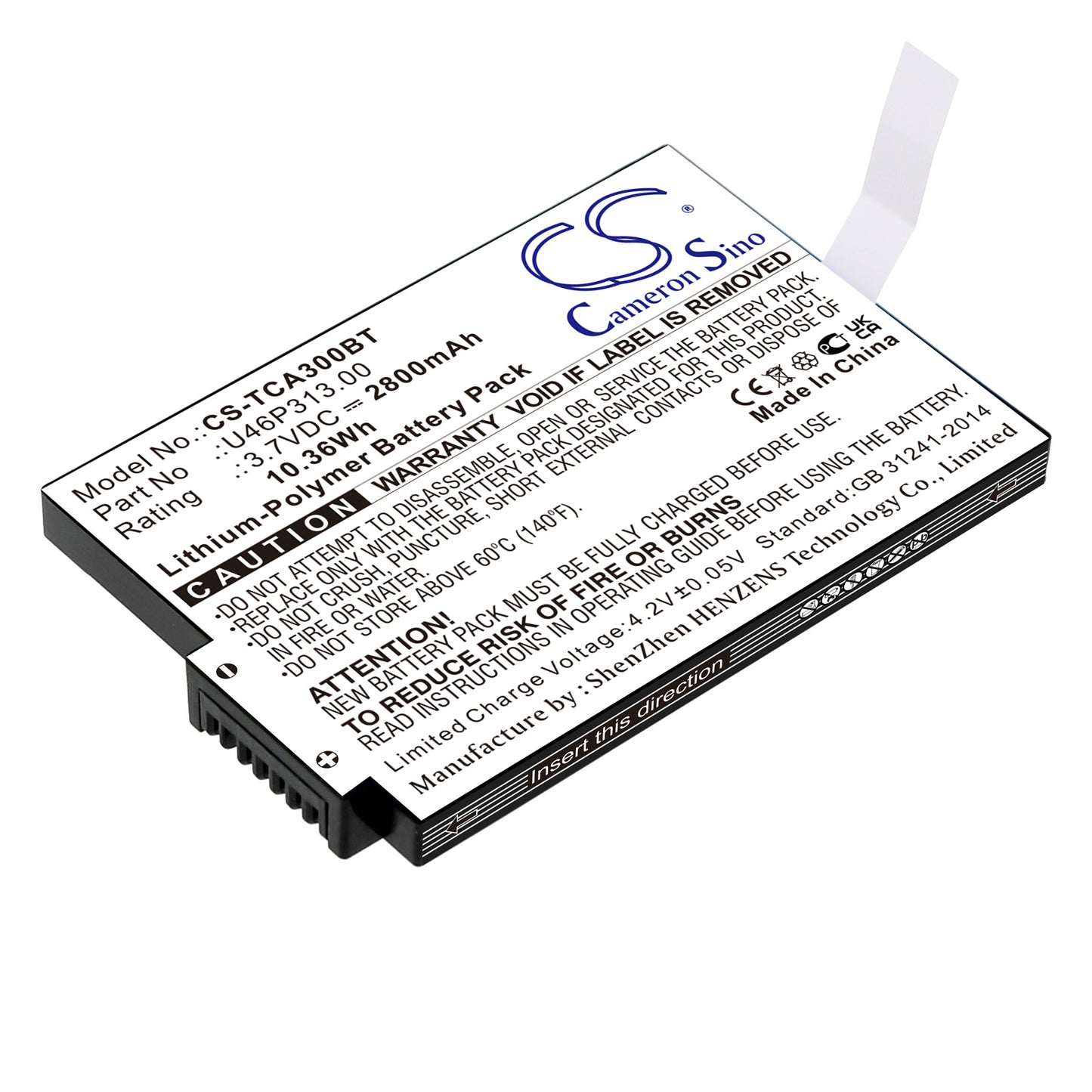 CS-TCA300BT Replacement Battery – Compatible with TCA300COM