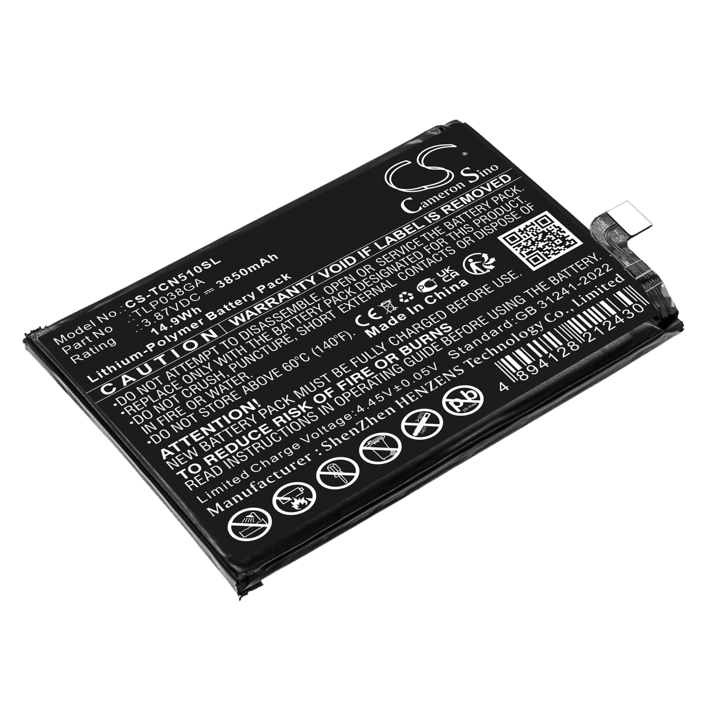 CS-TCN510SL Replacement Battery – Compatible with 50 LE, T510SP