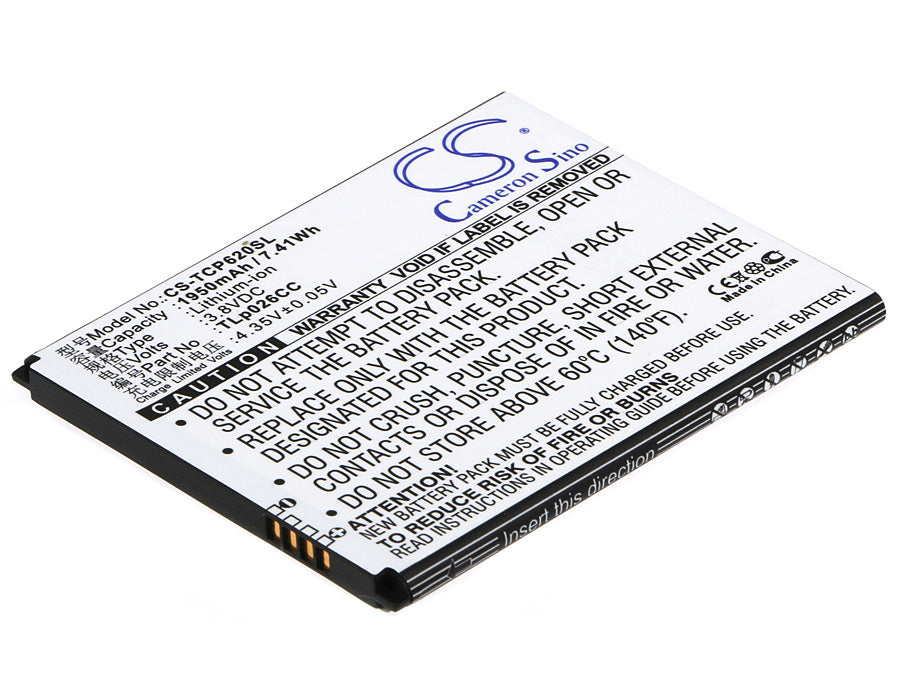 3.8V 1950mAh/7.41Wh Li-ion Mobile/SmartPhone Battery for TCL