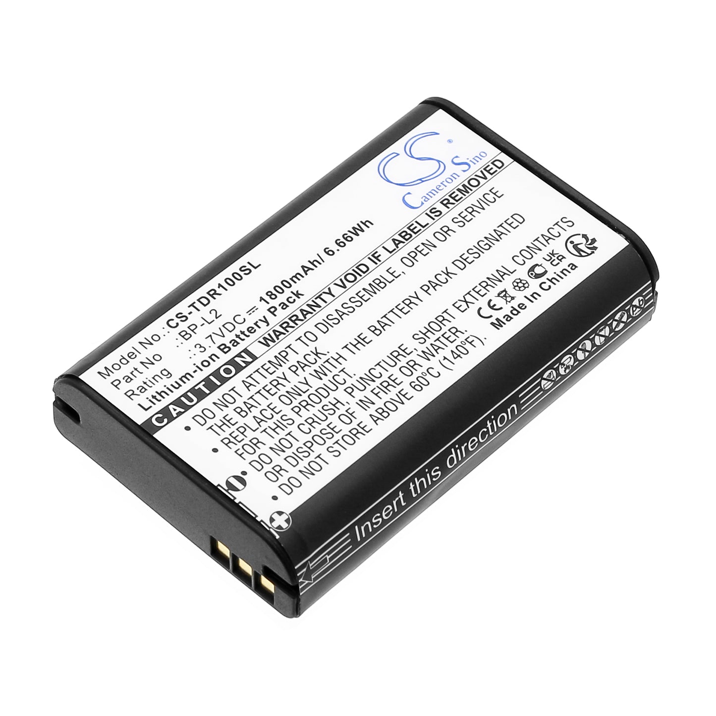 3.7V 1800mAh/6.6Wh Li-ion Recorder Battery for Tascam