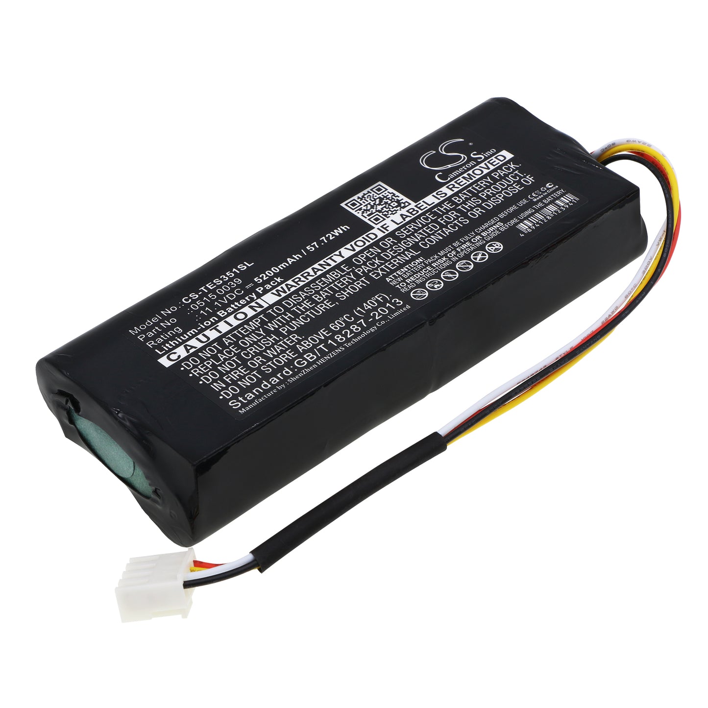 11.1V 5200mAh/57.72Wh Li-ion Equipment/Survey Battery for Testo