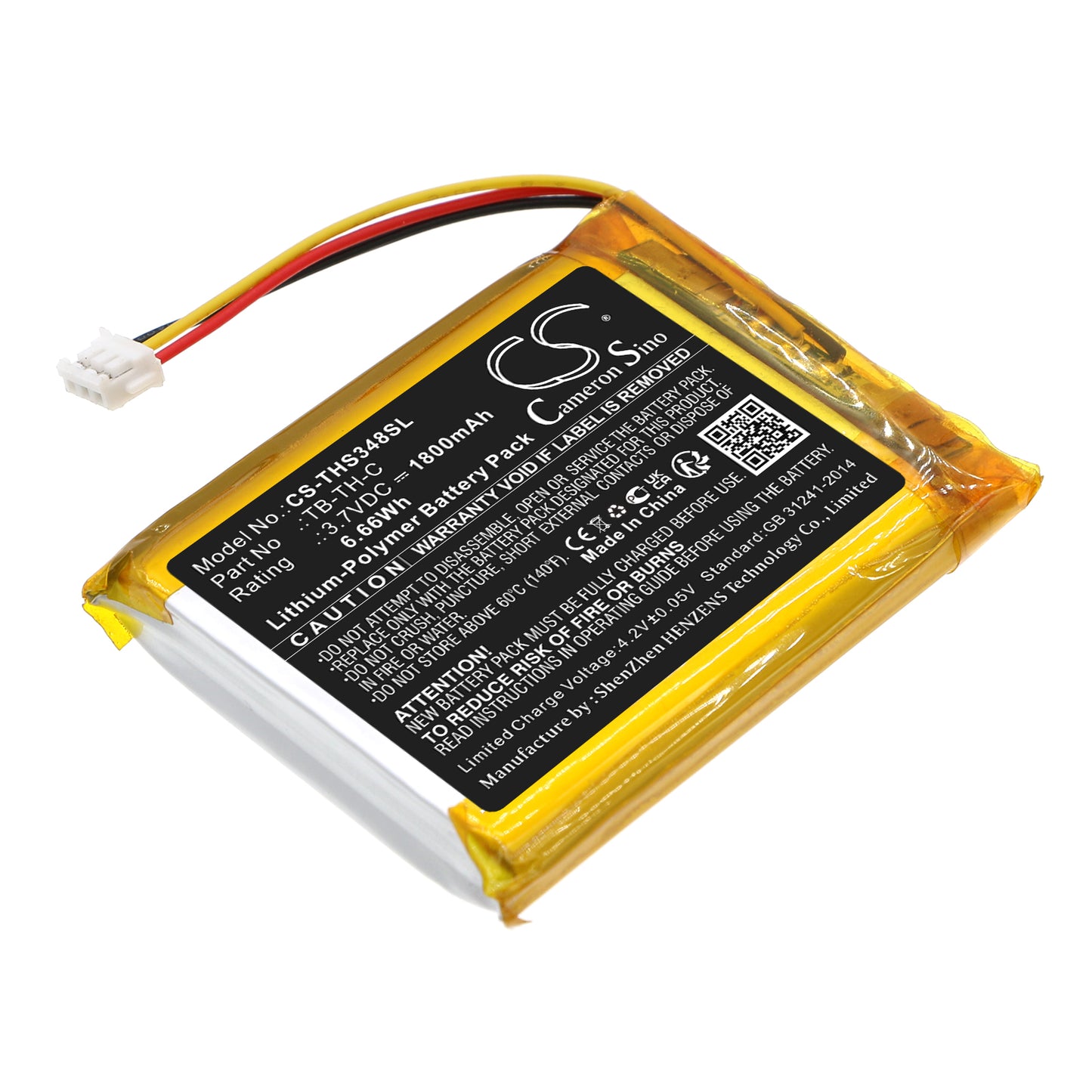 CS-THS348SL Replacement Battery – Compatible with Smart Goggles