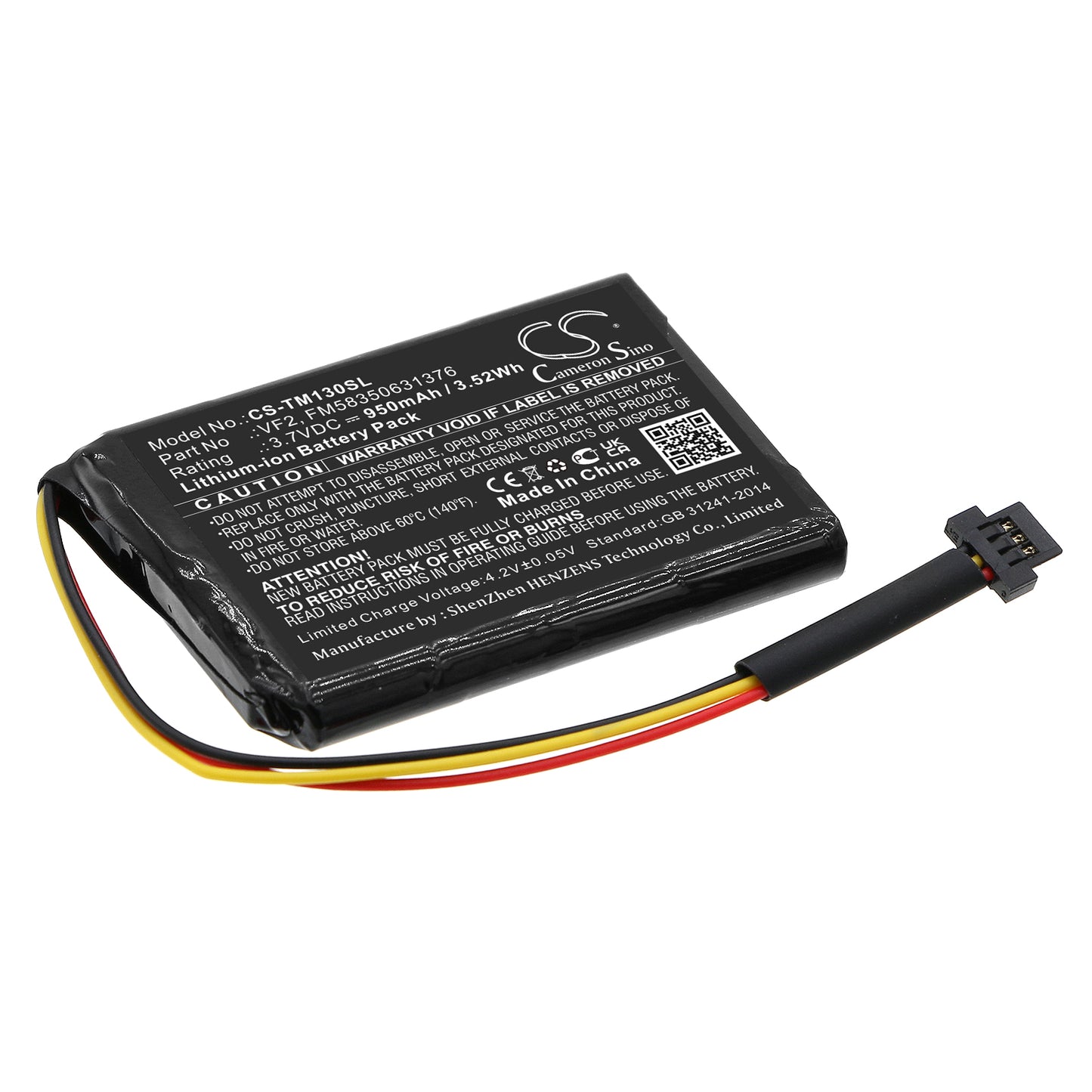 3.7V 950mAh Li-ion GPS/Navigator Battery for TomTom