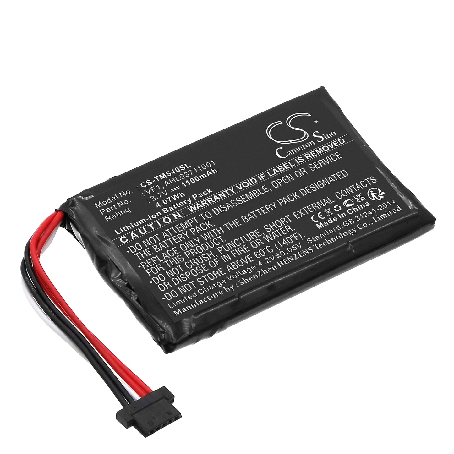 3.7V 1100mAh Li-ion GPS/Navigator Battery for TomTom