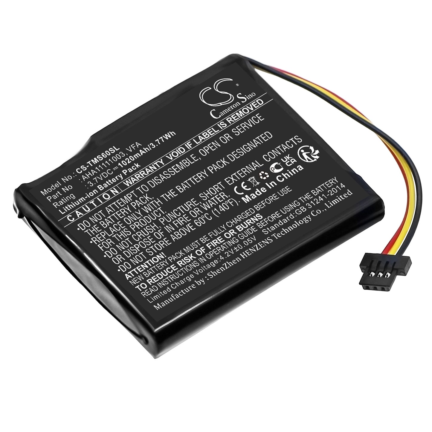 3.7V 1020mAh/3.77Wh Li-ion GPS/Navigator Battery for TomTom