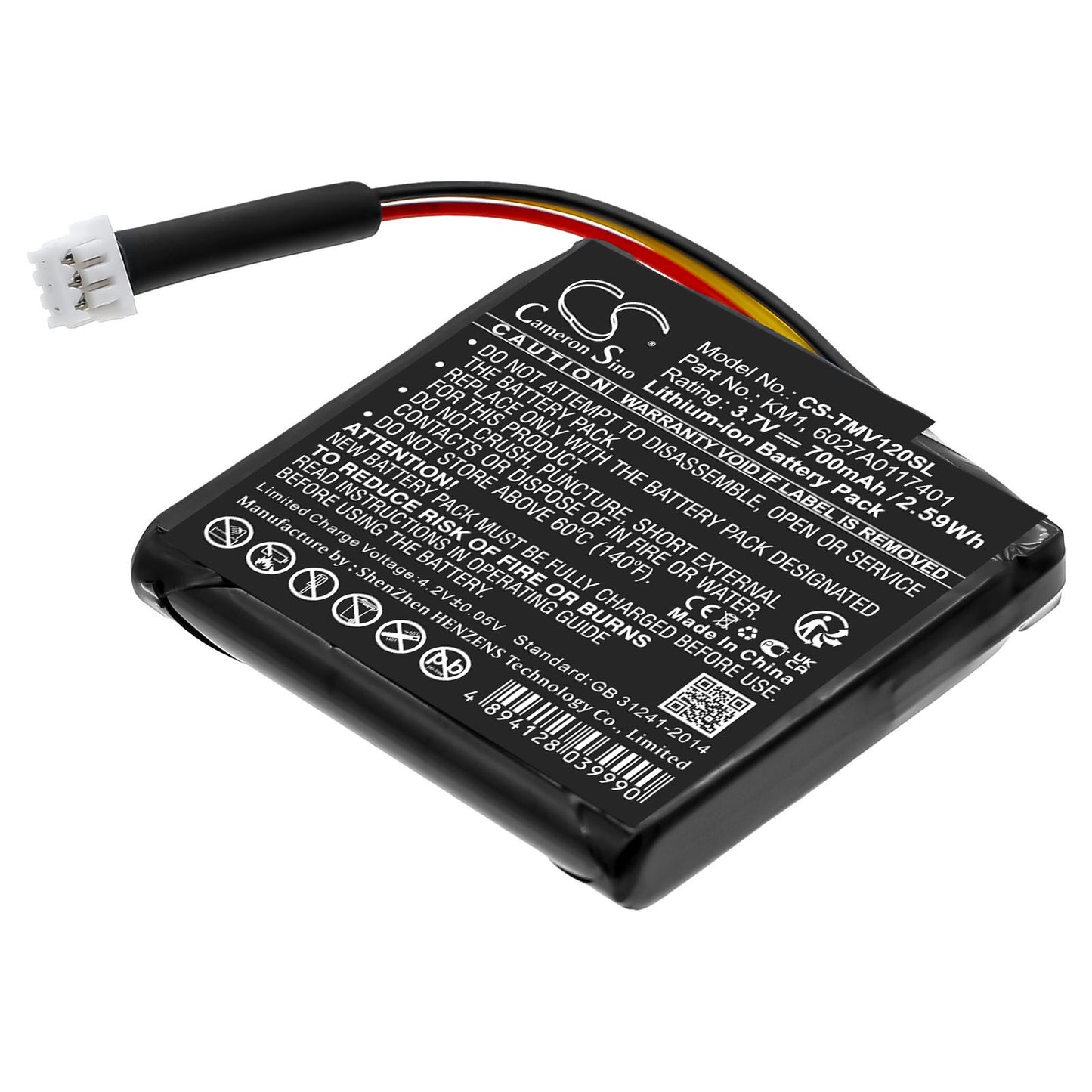 3.7V 700mAh/2.59Wh Li-ion GPS/Navigator Battery for TomTom