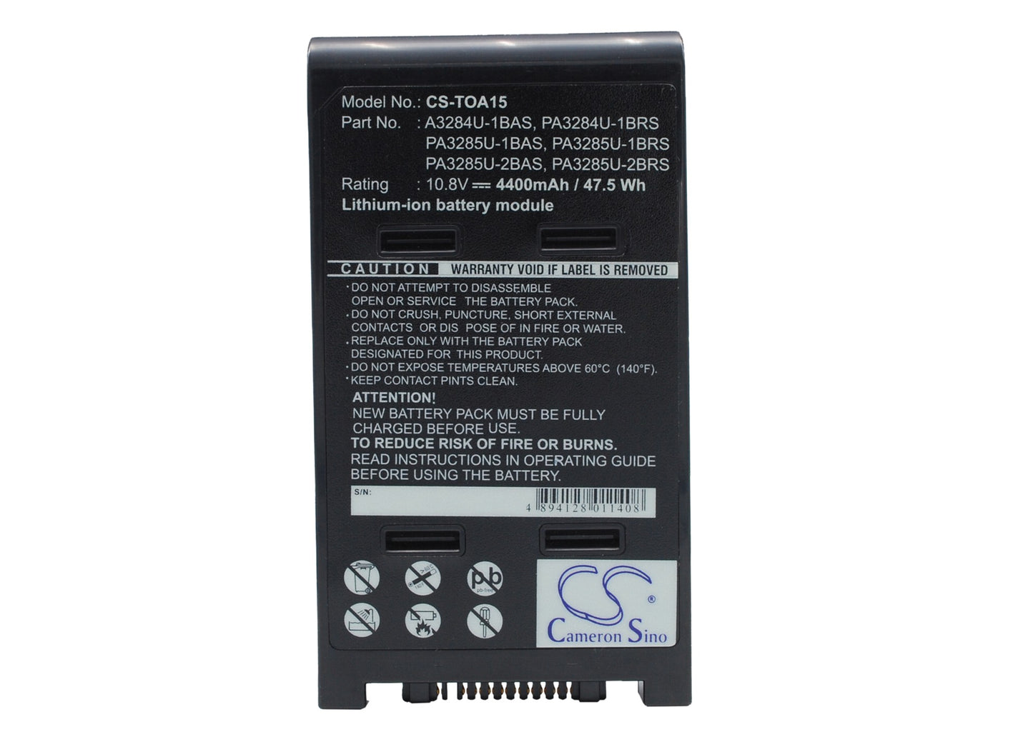 10.8V 4400mAh Li-ion Notebook/Laptop Battery for Toshiba