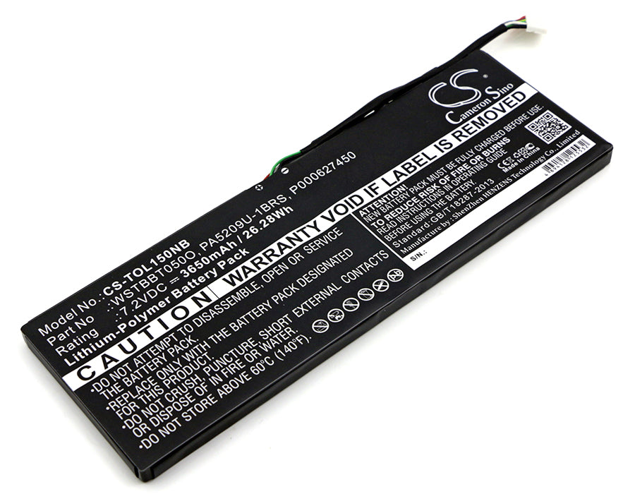 7.2V 3650mAh/26.28Wh Li-Polymer Notebook/Laptop Battery for Toshiba