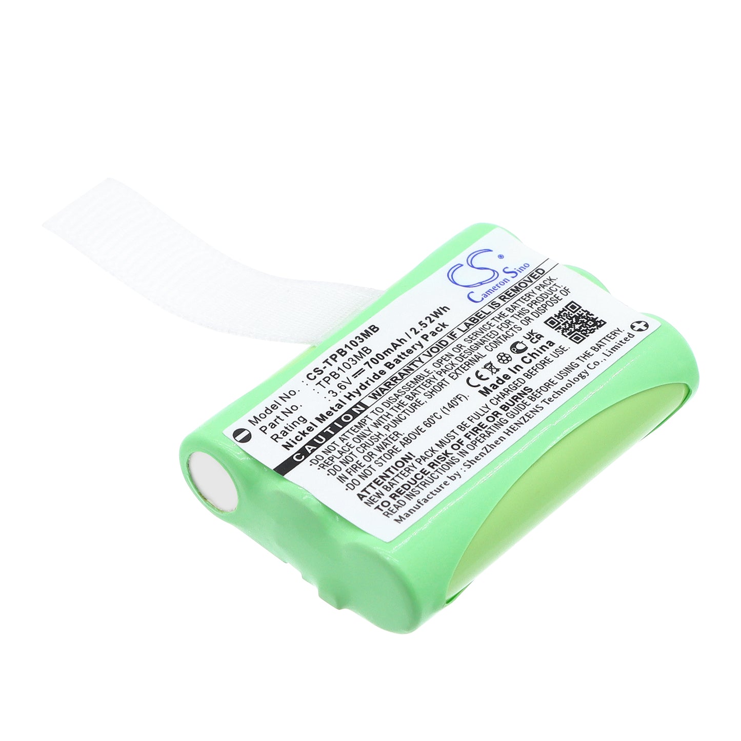 3.6V 700mAh Ni-MH BabyPhone Battery for Topcom