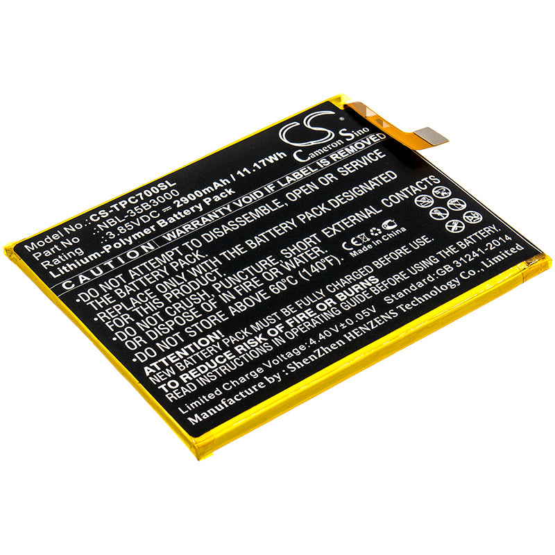 CS-TPC700SL Replacement Battery – Compatible with Neffos C7 Dual SIM, Neffos C7 Dual SIM LTE AM, TP910A, TP910C