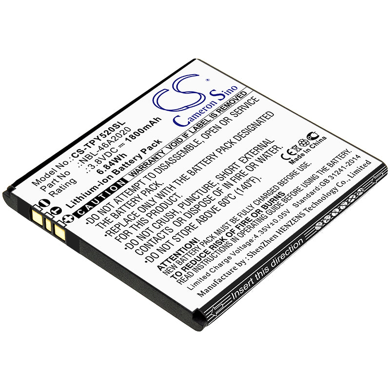 CS-TPY520SL Replacement Battery – Compatible with Neffos Y5L
