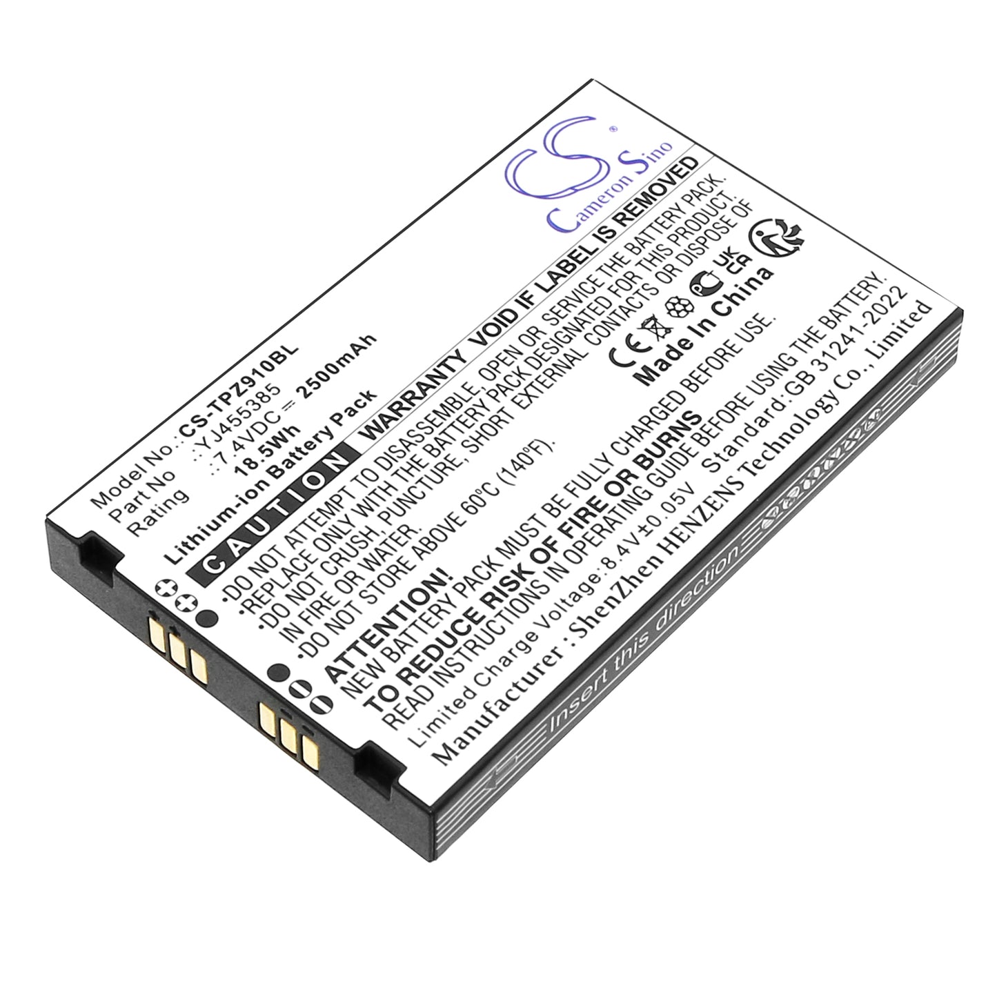 CS-TPZ910BL Replacement Battery – Compatible with Z91
