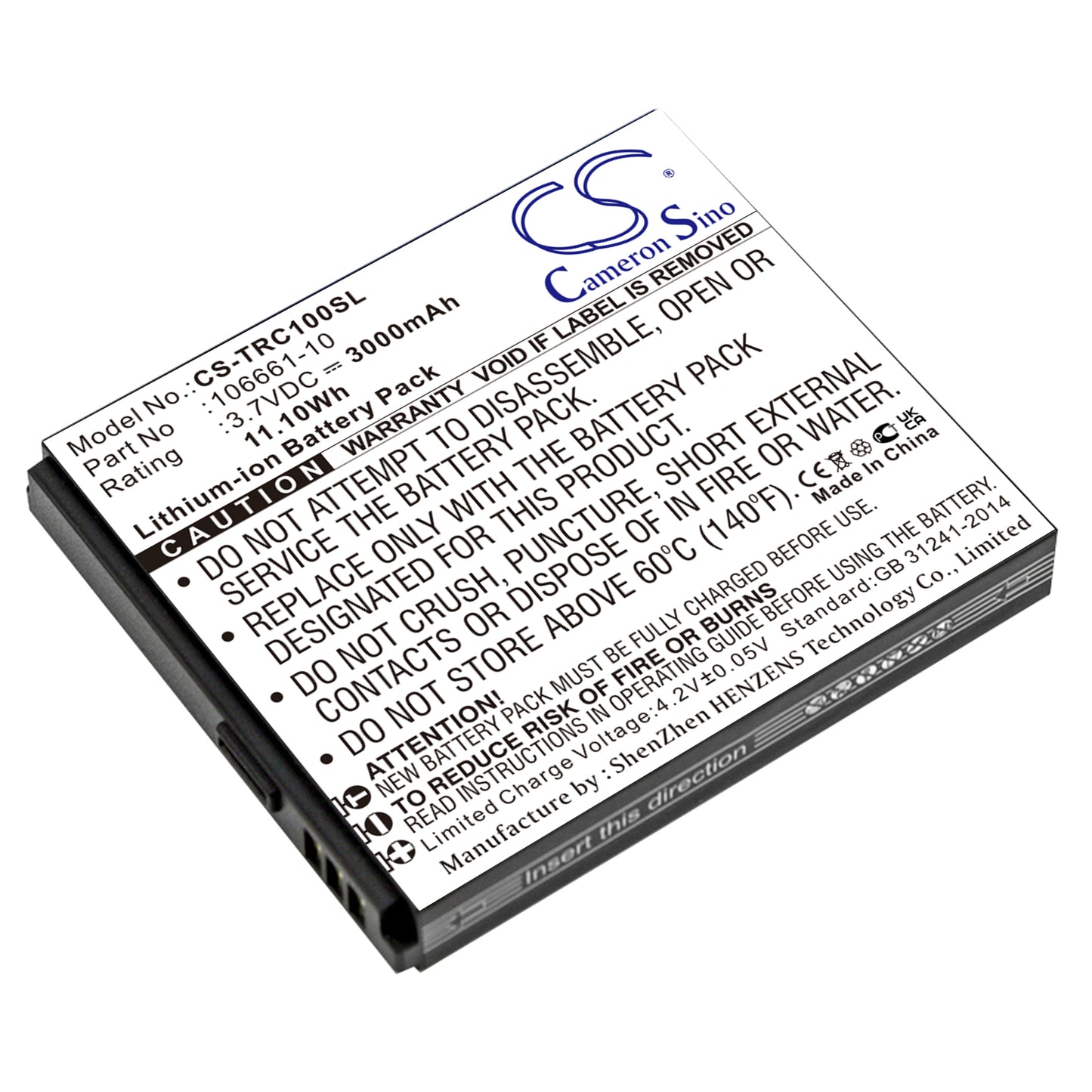 3.7V 3000mAh/11.10Wh Li-ion Equipment/Survey Battery for Trimble