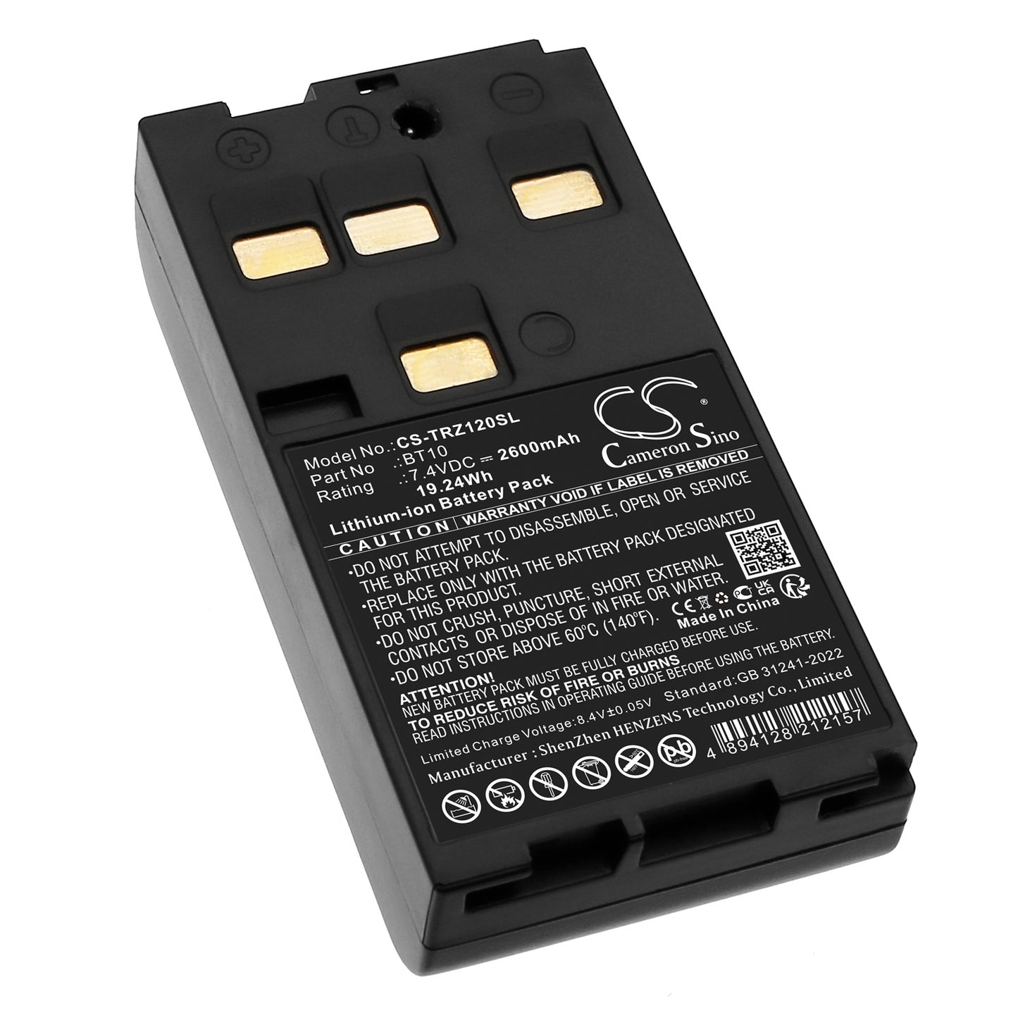 CS-TRZ120SL Replacement Battery – Compatible with ZTS-120, ZTS-120 Total Station, ZTS-120R, ZTS-120R Total Station, ZTS-121, ZTS-121 Total Station, ZTS-221R, ZTS-221R Total Station