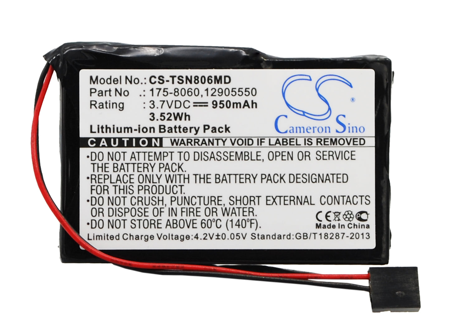 3.7V 950mAh/3.52Wh Li-ion Medical Battery for Thermo Scientific