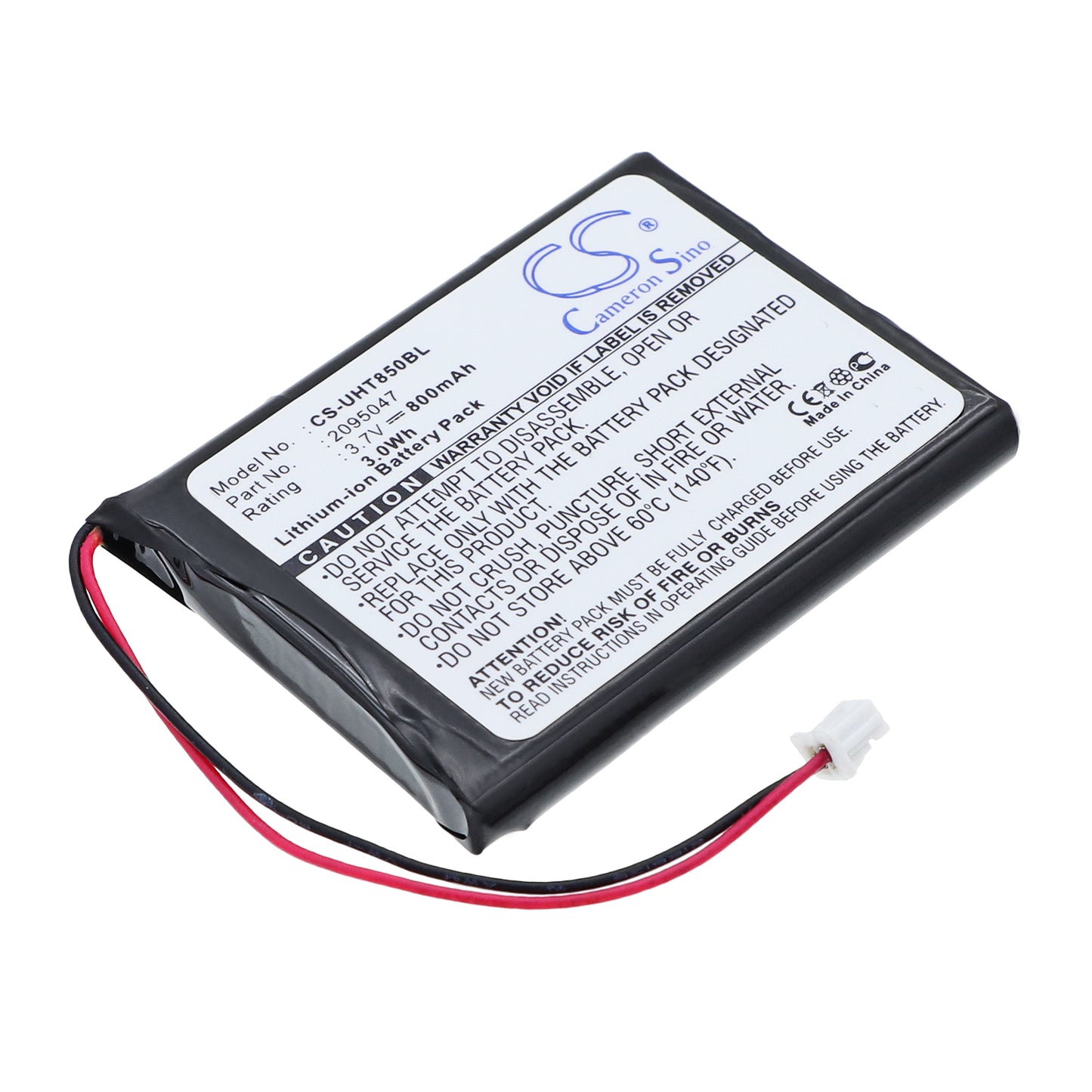 3.7V 800mAh/2.96Wh Li-ion Barcode/Scanner Battery for Unitech