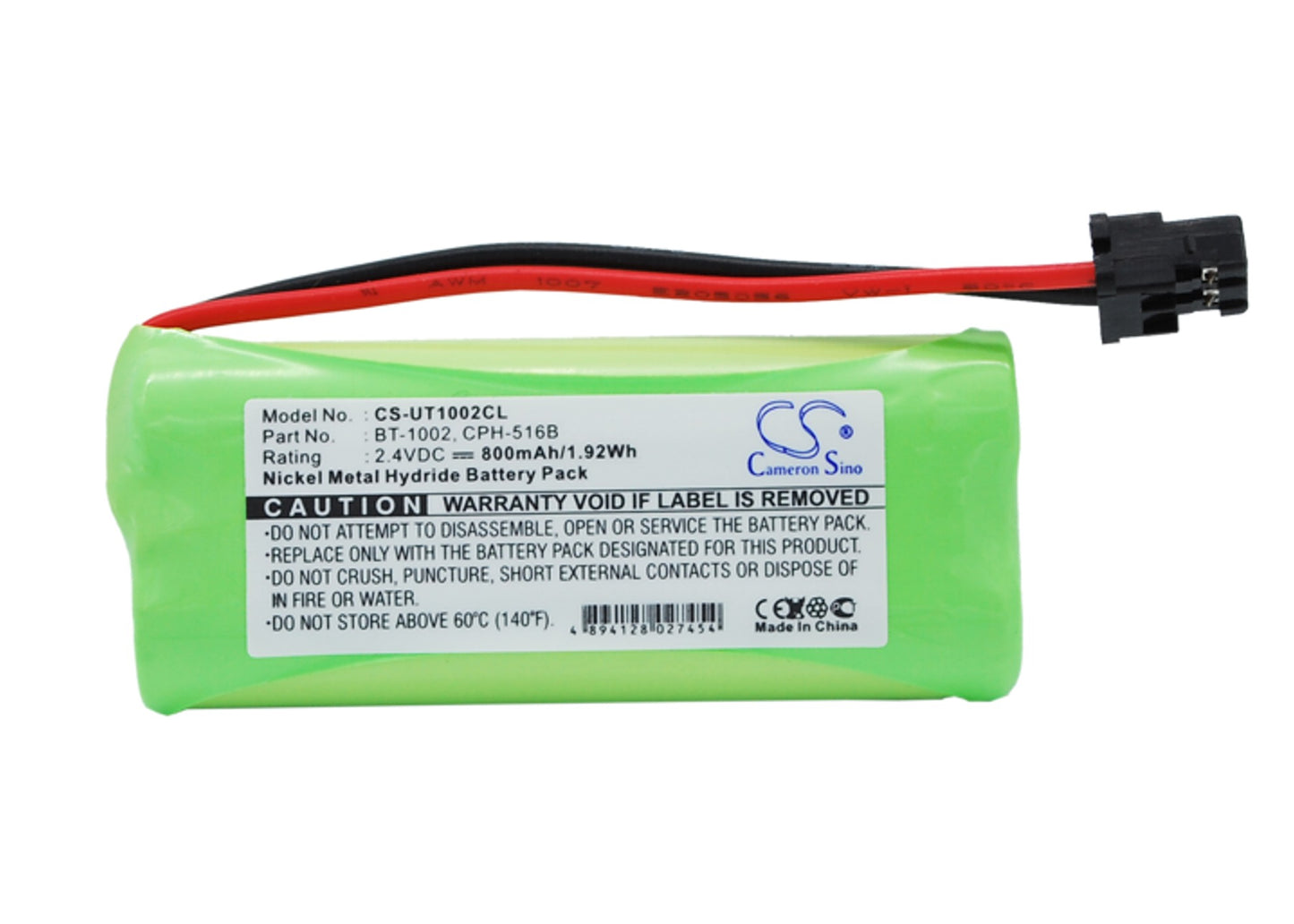2.4V 800mAh/1.92Wh Ni-MH Cordless Phone Battery for Uniden