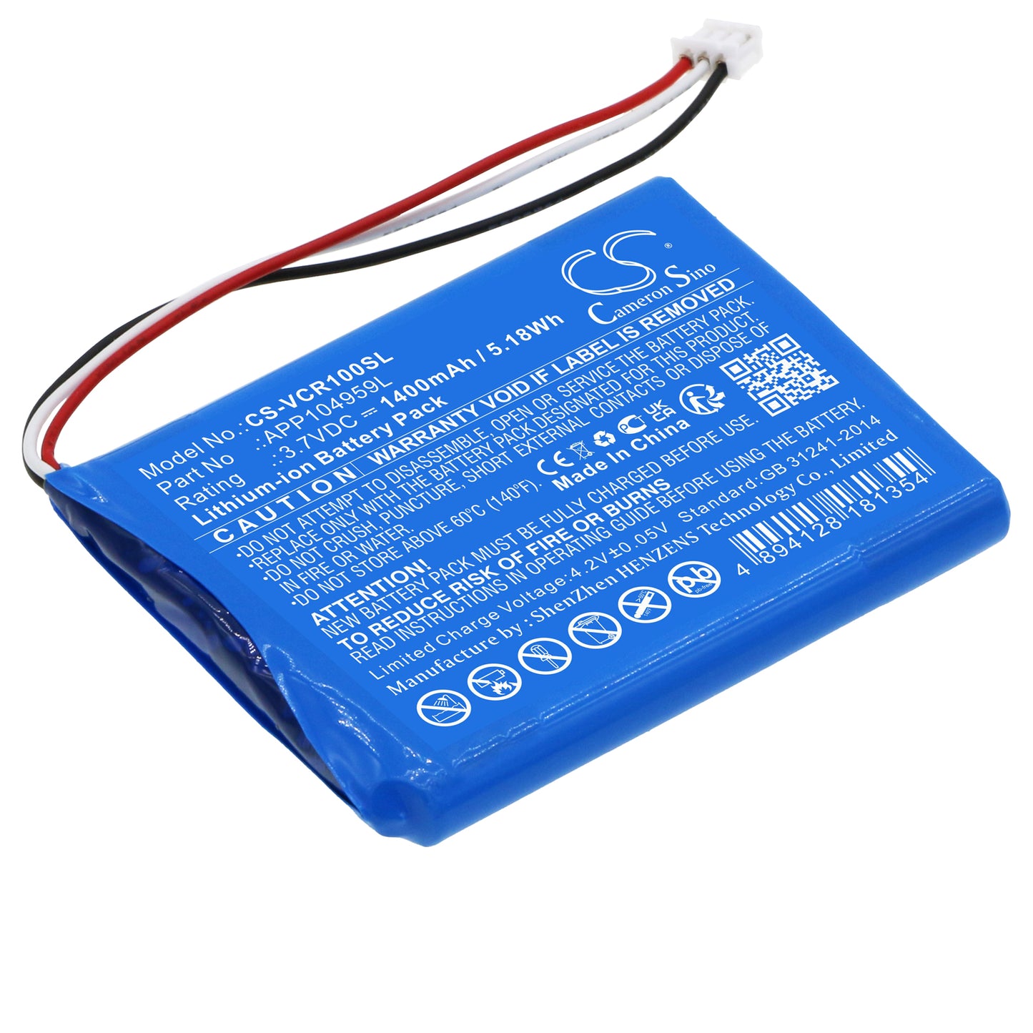 CS-VCR100SL Replacement Battery – Compatible with Valoq