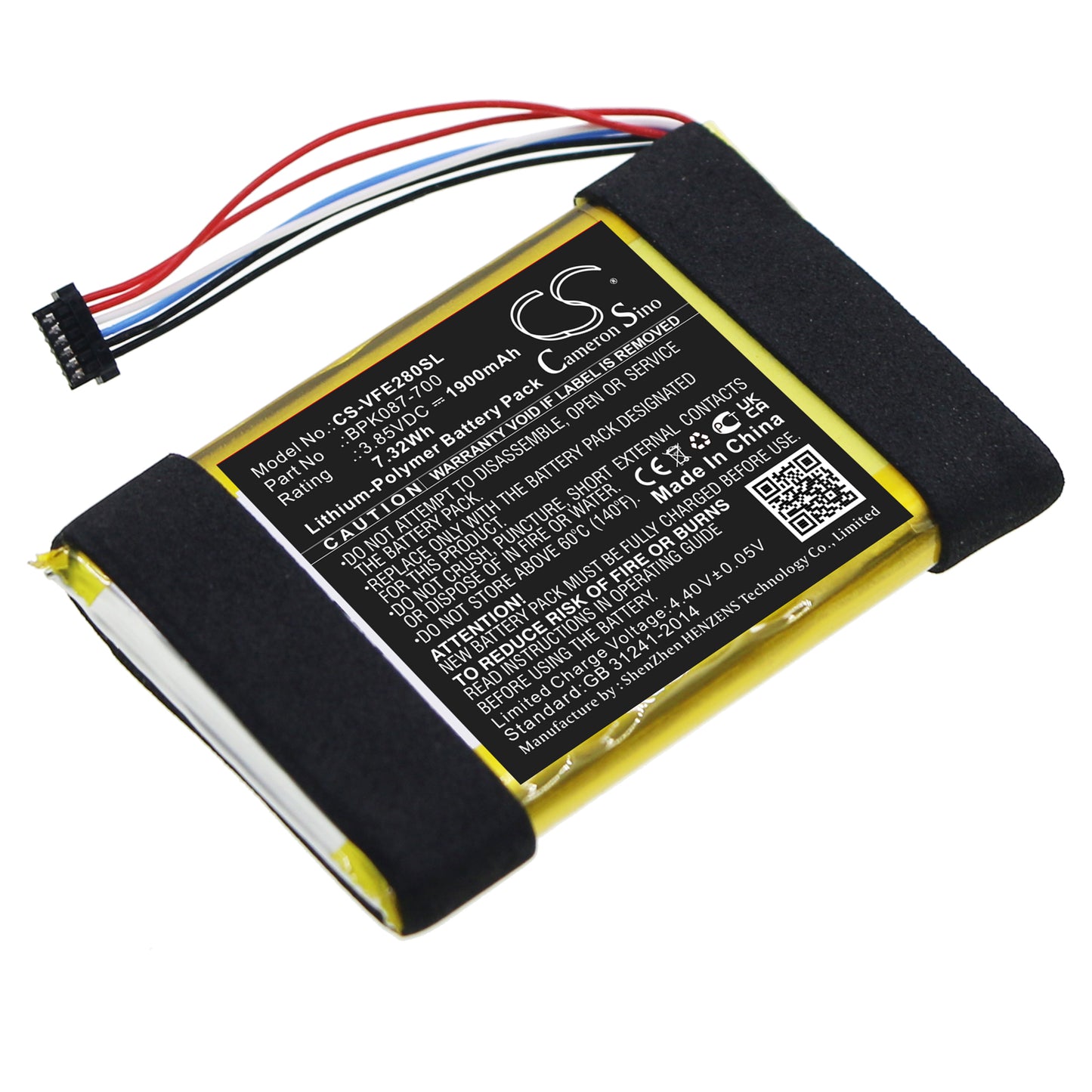 CS-VFE280SL Replacement Battery – Compatible with e280, M087-602-11-WWA