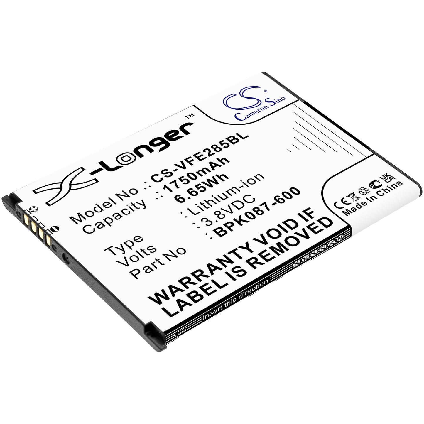 CS-VFE285BL Replacement Battery – Compatible with E285, IPAY E285