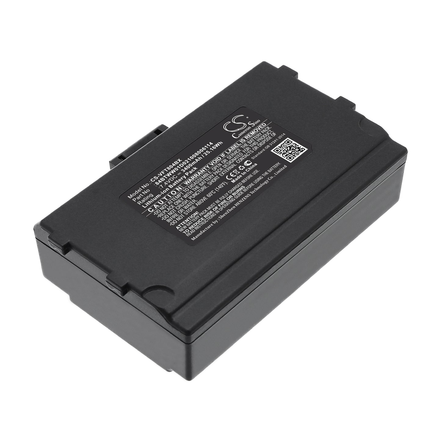 7.4V 3400mAh/25.16Wh Li-ion Payment Terminal Battery for Verifone