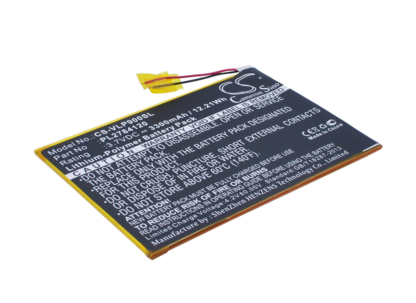 3.7V 3300mAh/12.21Wh Li-Polymer Tablet Battery for Visual Land