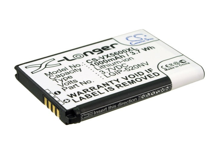 3.7V 1000mAh Li-ion Mobile/SmartPhone Battery for LG
