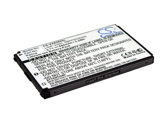 3.7V 600mAh/2.2Wh Li-ion Mobile/SmartPhone Battery for LG