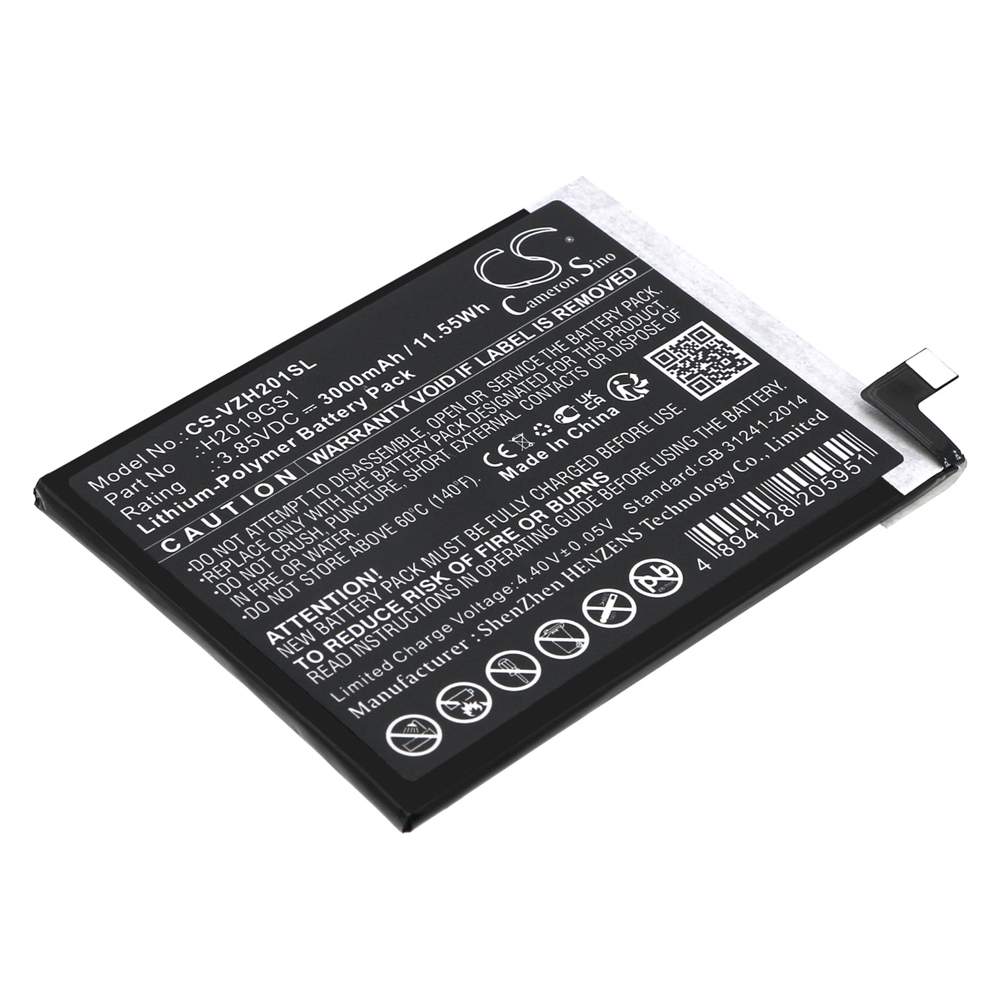 CS-VZH201SL Replacement Battery – Compatible with H2019GS1, Hot Pepper Ghost, HPP-GS1