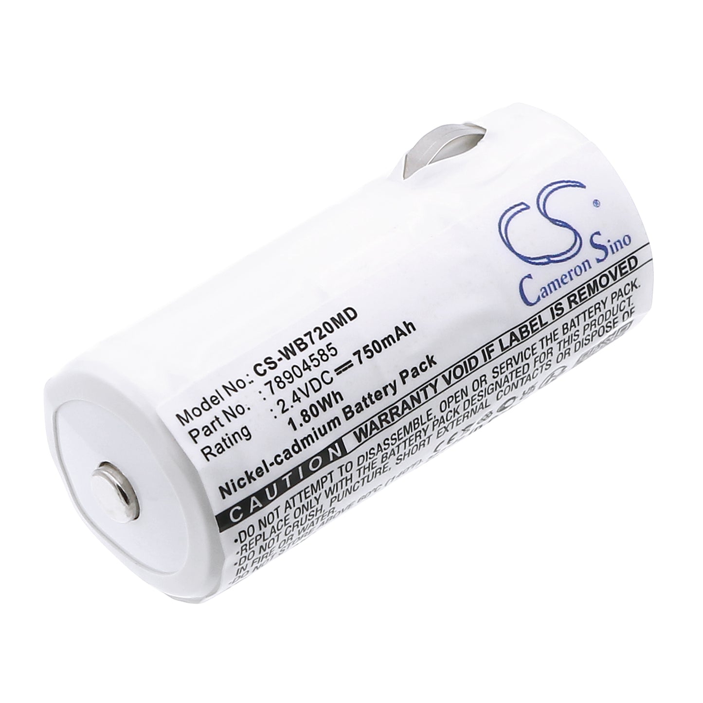 2.4V 750mAh/1.80Wh Ni-CD Medical Battery for Diversified Medical