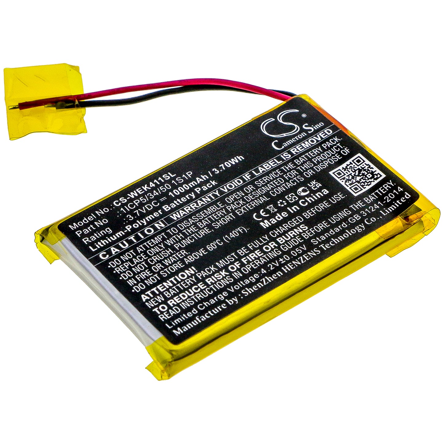 CS-WEK411SL Replacement Battery – Compatible with ACK411050, Express Key Remote
